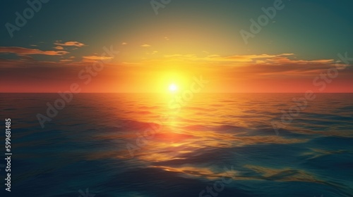 sunset in the sea © muhammad