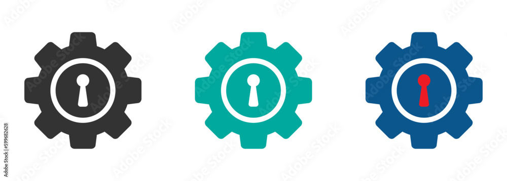 Privacy mode icons with security feature vector signs collection Privacy mode icons with security feature vector signs collection