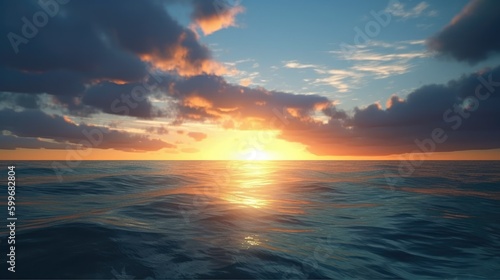 sunset over the ocean © muhammad