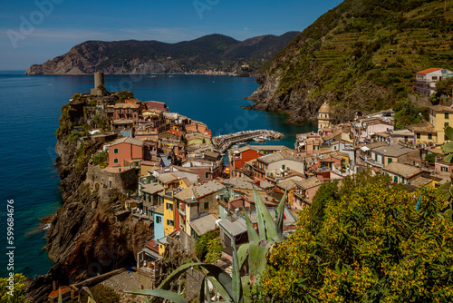 Panorama of Vernazza town in Cinque Terre, Liguria, Italy