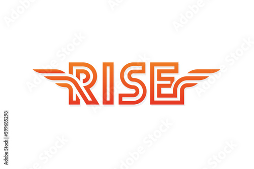 Rise logo vector illustration design