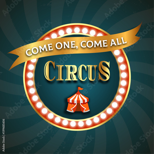 Circus poster. Banner circus
