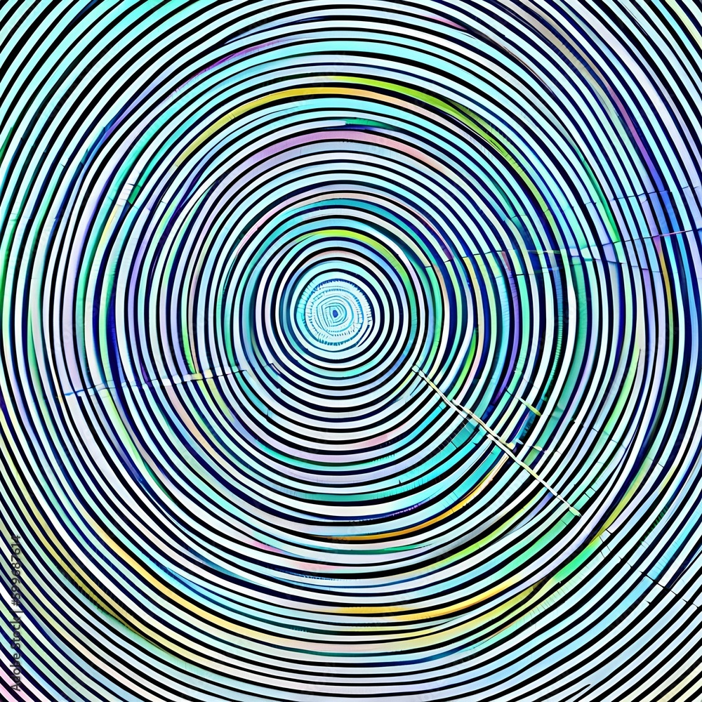 A series of concentric circles in shades of blue and green, with a bright pink dot in the center5, Generative AI A series of concentric circles in shades of blue and green, with a bright pink dot in the center5, Generative AI