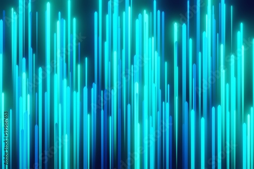 Blue abstract dynamic light lines technology speed digital background. 3d rendering. 