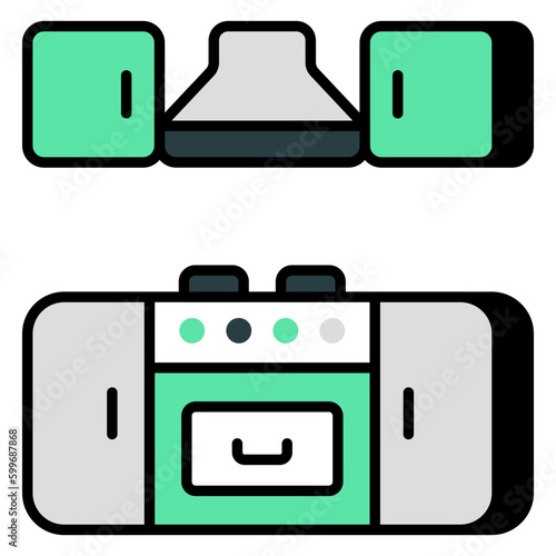 A unique design icon of kitchen