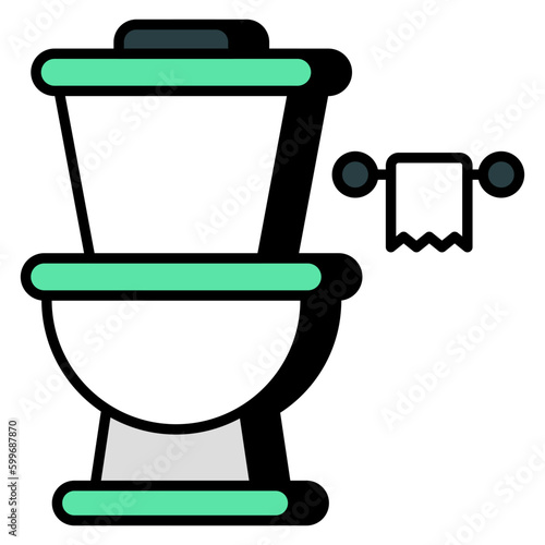 An icon design of commode