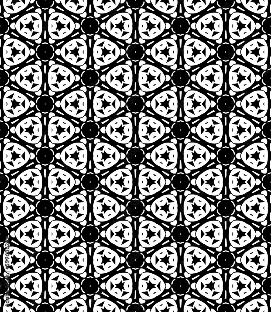 Black and white seamless abstract pattern. Background and backdrop. Grayscale ornamental design. Mosaic ornaments. Vector graphic illustration. EPS10. Black and white seamless abstract pattern. Background and backdrop. Grayscale ornamental design. Mosaic ornaments. Vector graphic illustration. EPS10.