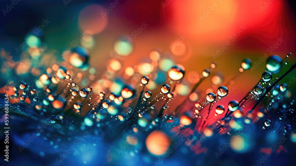 Abstract lights blur bokeh background, rich colors. Bokeh background. Generative AI