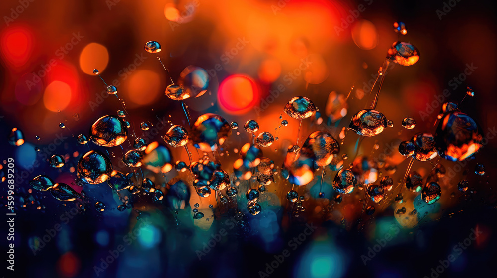 Abstract lights blur bokeh background, rich colors. Bokeh background. Generative AI