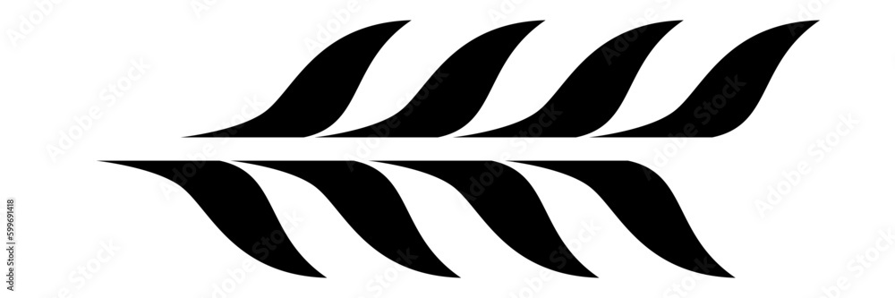 Geometric pattern design - Intricate, decorative and ornamental illustration in black and white