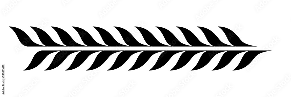 Geometric pattern design - Intricate, decorative and ornamental illustration in black and white