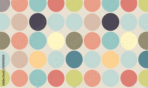  a multicolored polka dot pattern on a white background. generative ai