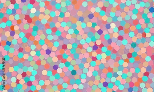  a large group of multicolored circles on a purple background. generative ai