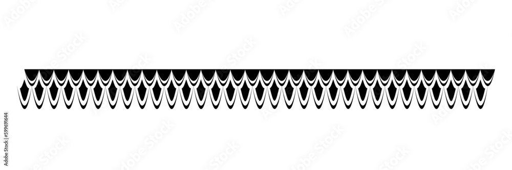 Geometric pattern design - Intricate, decorative and ornamental illustration in black and white
