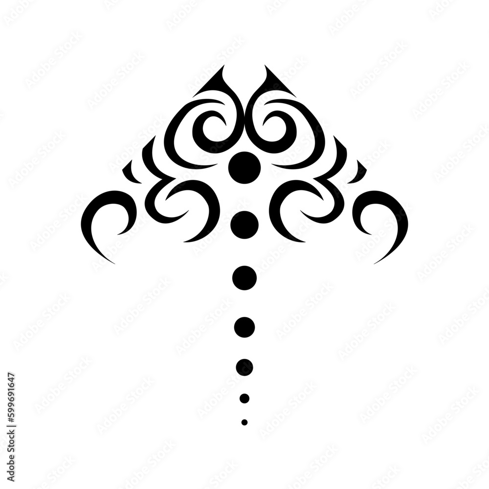 Geometric pattern design - Intricate, decorative and ornamental illustration in black and white