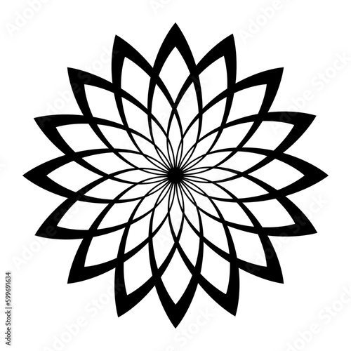 Obraz na płótnie Geometric pattern design - Intricate, decorative and ornamental illustration in black and white
w salonie