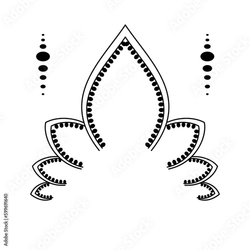 Obraz na płótnie Geometric pattern design - Intricate, decorative and ornamental illustration in black and white
w salonie