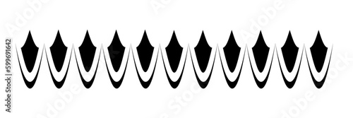 Obraz na płótnie Geometric pattern design - Intricate, decorative and ornamental illustration in black and white
w salonie
