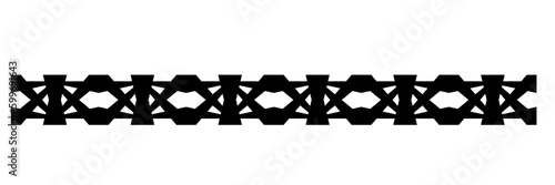 Obraz na płótnie Geometric pattern design - Intricate, decorative and ornamental illustration in black and white
w salonie