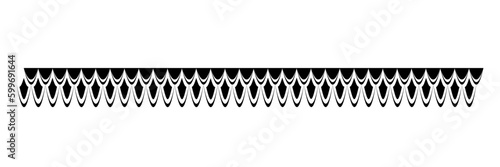 Obraz na płótnie Geometric pattern design - Intricate, decorative and ornamental illustration in black and white
w salonie