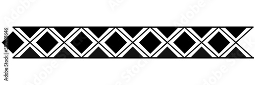 Geometric pattern design - Intricate, decorative and ornamental illustration in black and white 
