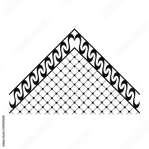 Obraz na płótnie Geometric pattern design - Intricate, decorative and ornamental illustration in black and white
w salonie
