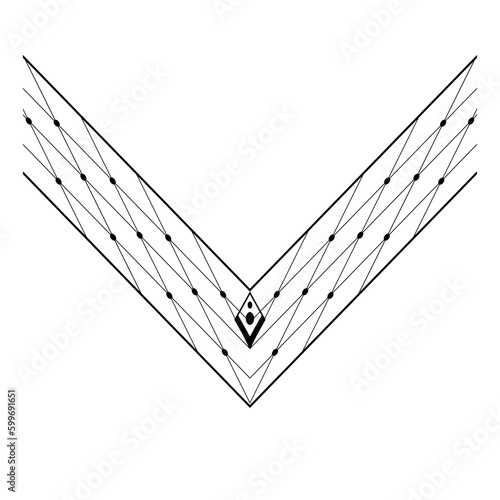 Obraz na płótnie Geometric pattern design - Intricate, decorative and ornamental illustration in black and white
w salonie