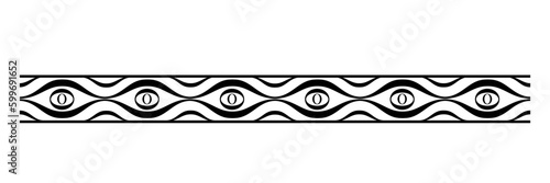 Obraz na płótnie Geometric pattern design - Intricate, decorative and ornamental illustration in black and white
w salonie