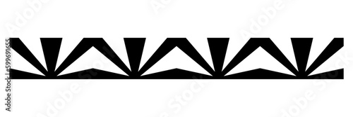 Obraz na płótnie Geometric pattern design - Intricate, decorative and ornamental illustration in black and white
w salonie