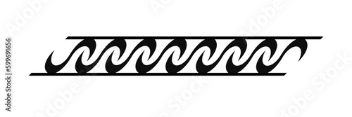 Obraz na płótnie Geometric pattern design - Intricate, decorative and ornamental illustration in black and white
w salonie
