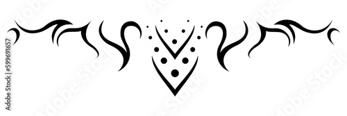 Obraz na płótnie Geometric pattern design - Intricate, decorative and ornamental illustration in black and white
w salonie