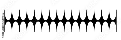 Obraz na płótnie Geometric pattern design - Intricate, decorative and ornamental illustration in black and white
w salonie
