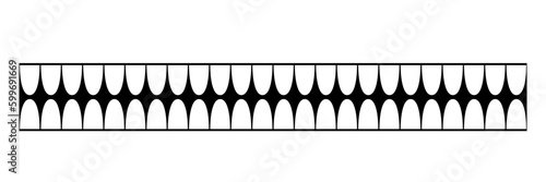 Obraz na płótnie Geometric pattern design - Intricate, decorative and ornamental illustration in black and white
w salonie