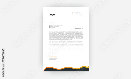 Creative Letterhead Template Design .A4 Size 