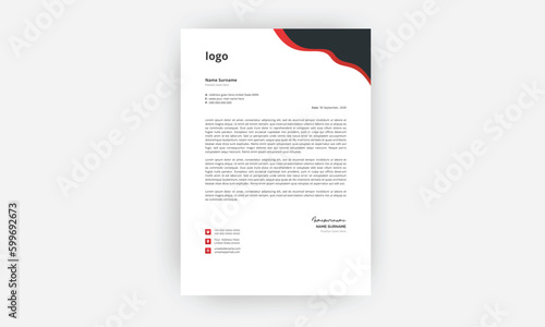 Creative Letterhead Template Design .A4 Size 