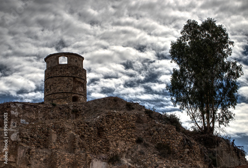 ruins of an old tower in Spain