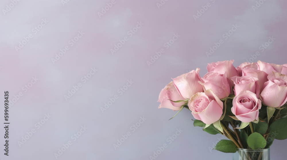 Rose bouquet background. Illustration AI Generative. Rose bouquet background. Illustration AI Generative.