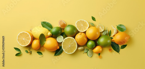 Lemons created with Generative AI Technology, ai, generative © Wildcat93