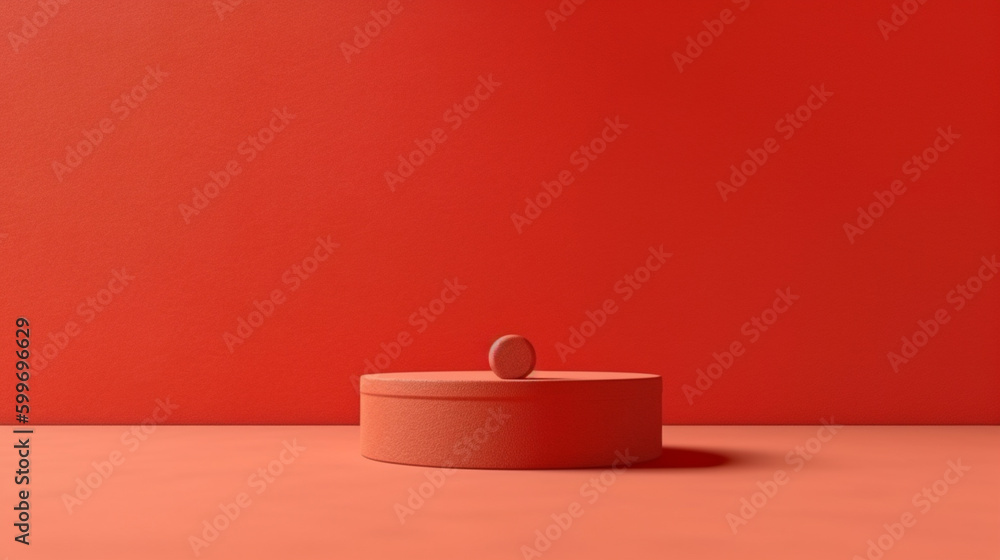 Bold Abstract Red Step Up Podium with Gradient Dimensional Backdrop - Product Mock Up and Display for Cosmetic, Beauty, and Tech Products - Generative AI Bold Abstract Red Step Up Podium with Gradient Dimensional Backdrop - Product Mock Up and Display for Cosmetic, Beauty, and Tech Products - Generative AI