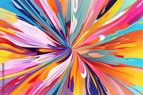 Vibrant Pop Art Abstraction for Bold Designs, Generative AI