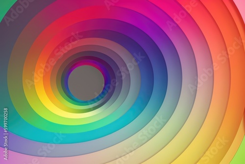 3d render, abstract background with colorful spectrum. Bright colored stripes and glowing lines, generative ai