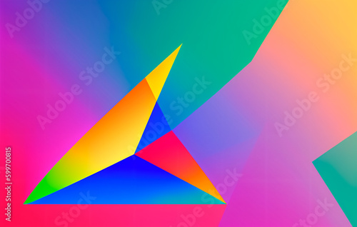 a colorful abstract background with a diagonal pattern of different colors. Generative AI