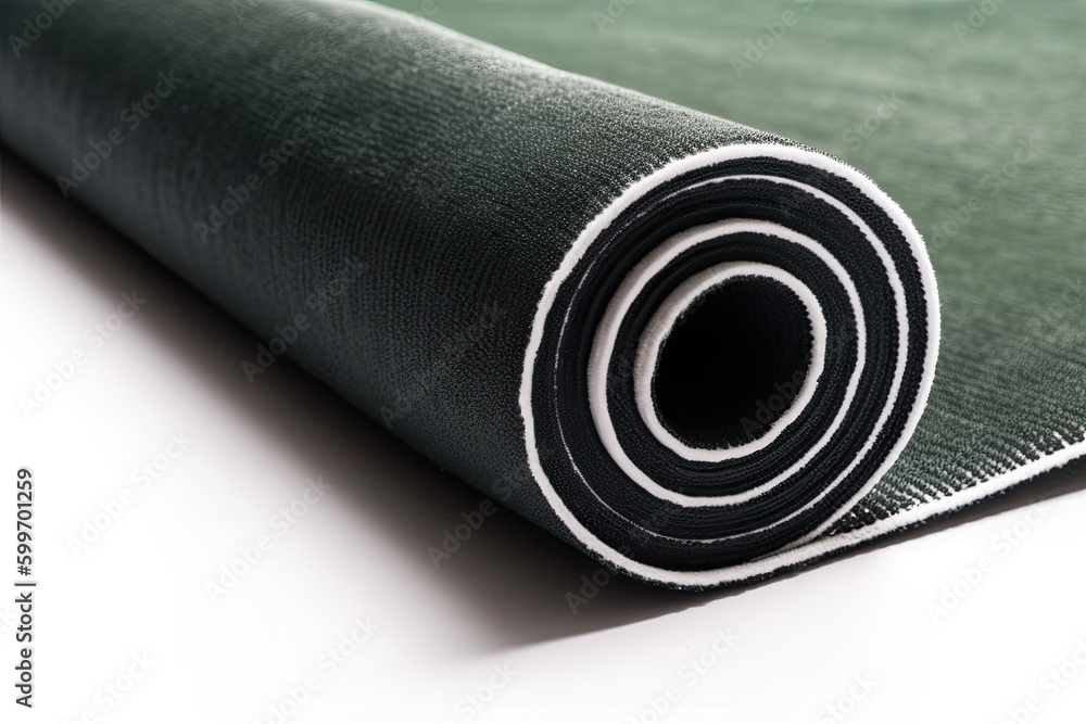 roll of vibrant green fabric on a clean white background Generative AI