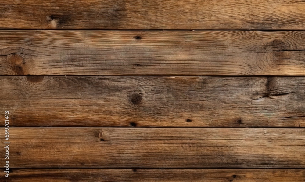 Fototapeta premium a close up of a wooden wall with nails on it. generative ai