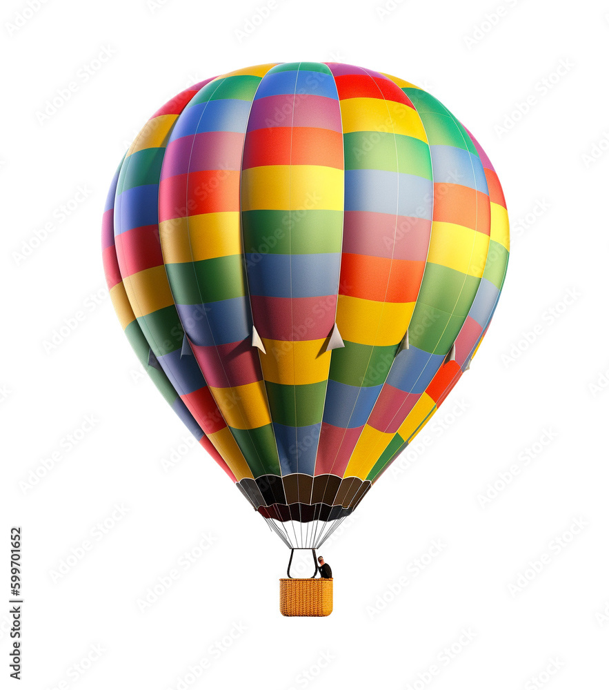 Transparent PNG Colorful Passenger Hot Air Balloons - Generative AI. Transparent PNG Colorful Passenger Hot Air Balloons - Generative AI.