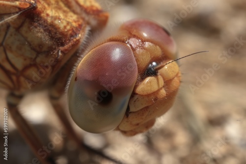 detailed close-up of a bugs face and eyes Generative AI