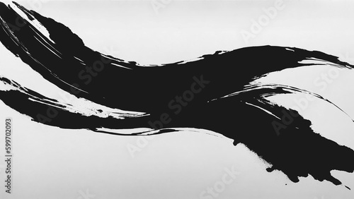 Grunge ink paint, black ink blot, abstract black water color on white background	