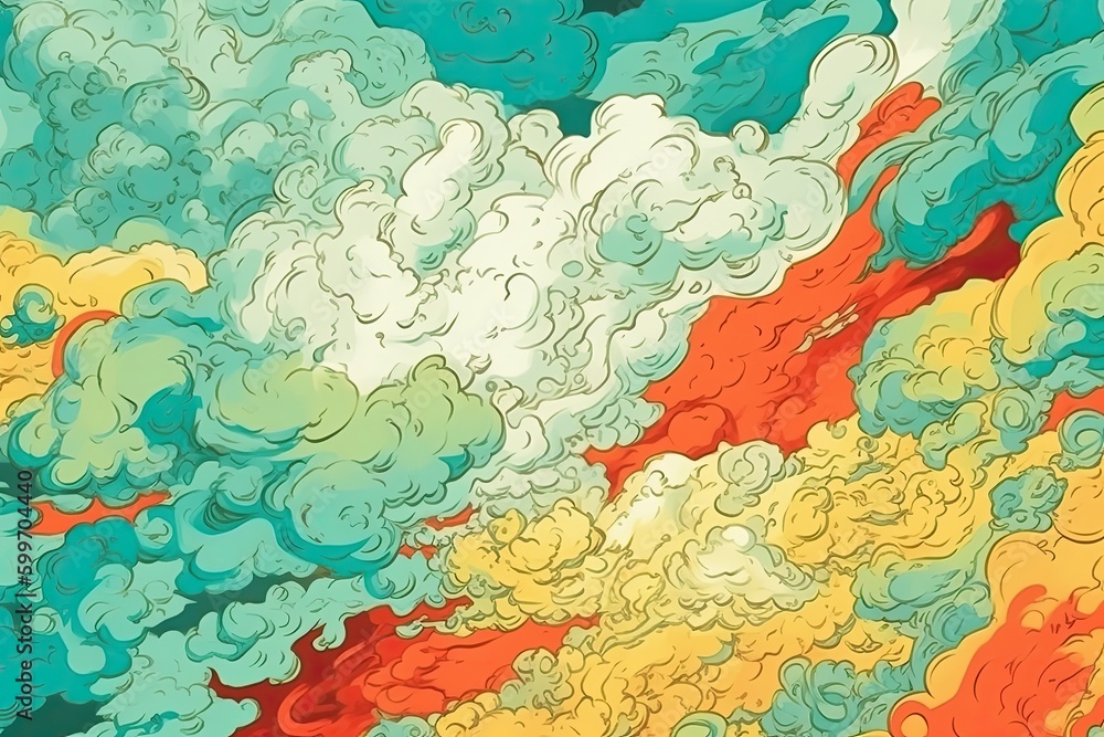 colorful clouds in the sky Generative AI