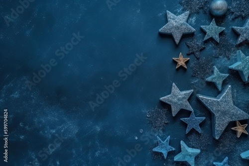 constellation of stars on a deep blue background Generative AI