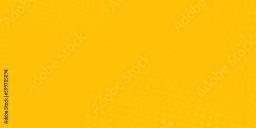 Halftone yellow background. Comic background. Vector retro dotted template for labels.